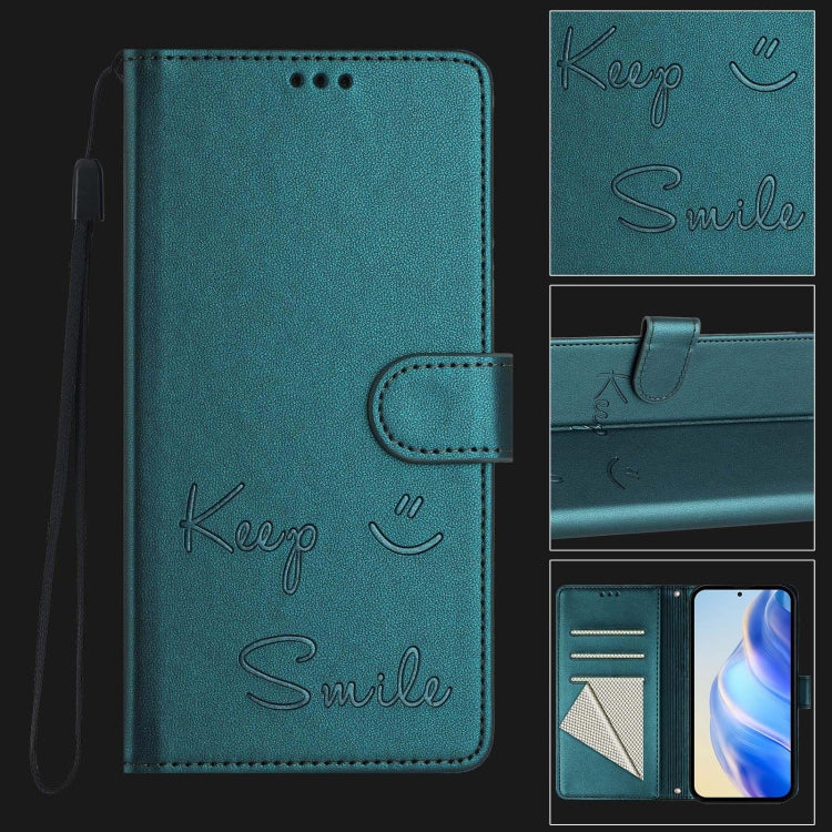 For itel A05s Smile Embossing RFID Leather Phone Case