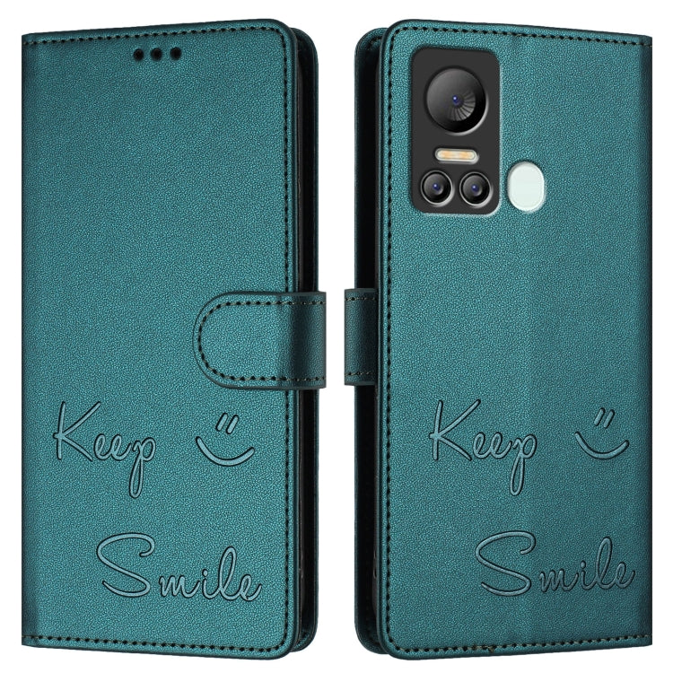 For itel S18 / Vision 5 Smile Embossing RFID Leather Phone Case