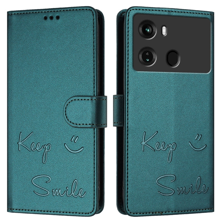 For itel P40 Smile Embossing RFID Leather Phone Case