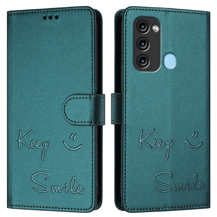 For itel S17 / Vision 3 Smile Embossing RFID Leather Phone Case