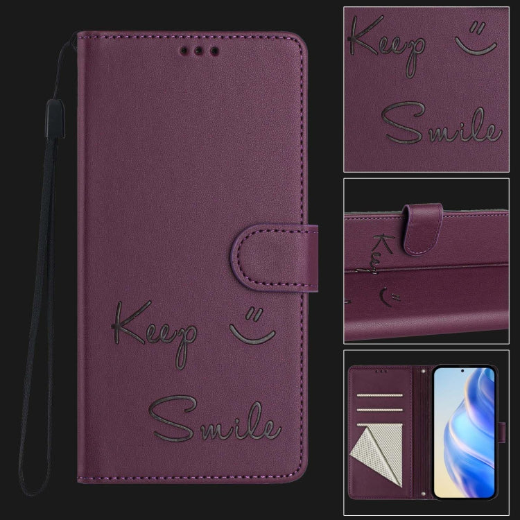For itel A58 / A49 Smile Embossing RFID Leather Phone Case