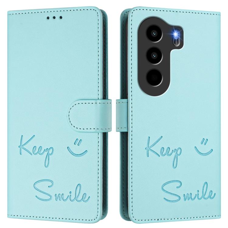 For itel Power 70 Smile Embossing RFID Leather Phone Case
