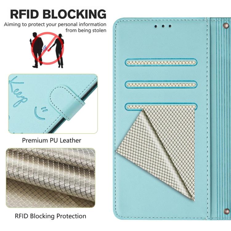 For itel A95 5G Smile Embossing RFID Leather Phone Case