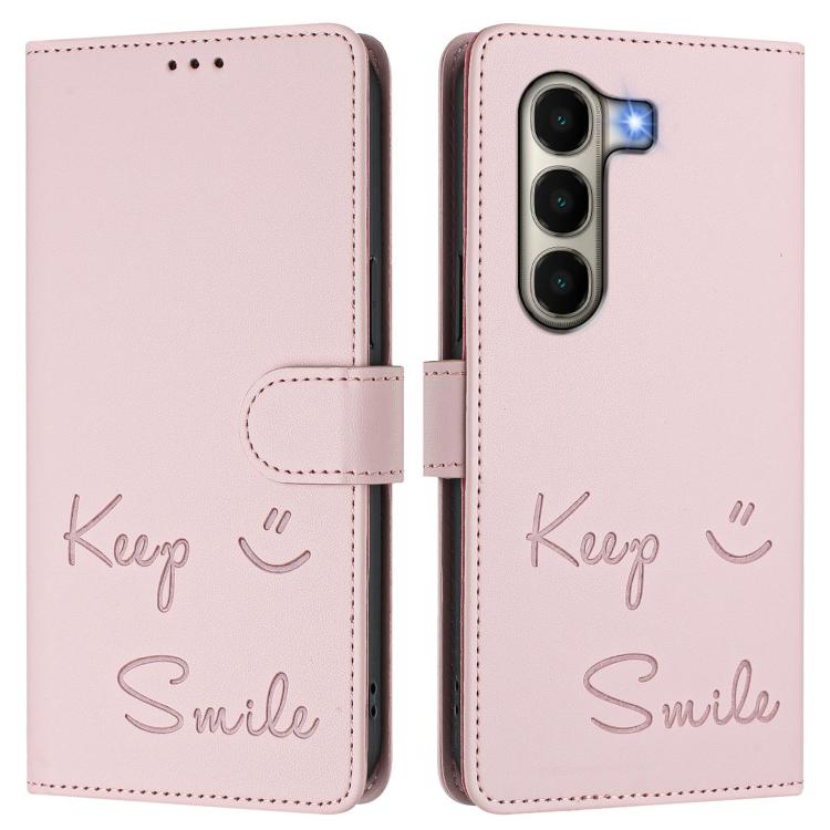 For itel A95 5G Smile Embossing RFID Leather Phone Case