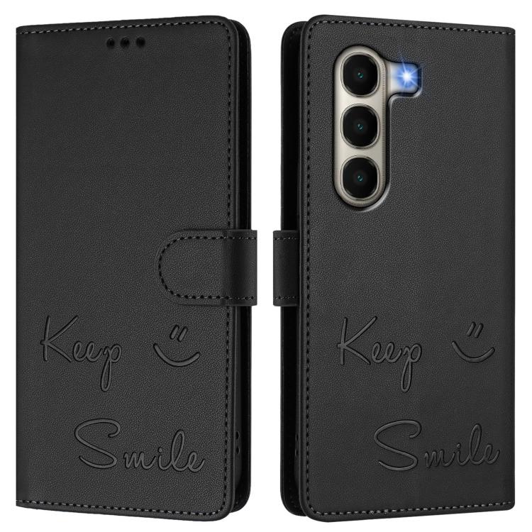 For itel A95 5G Smile Embossing RFID Leather Phone Case