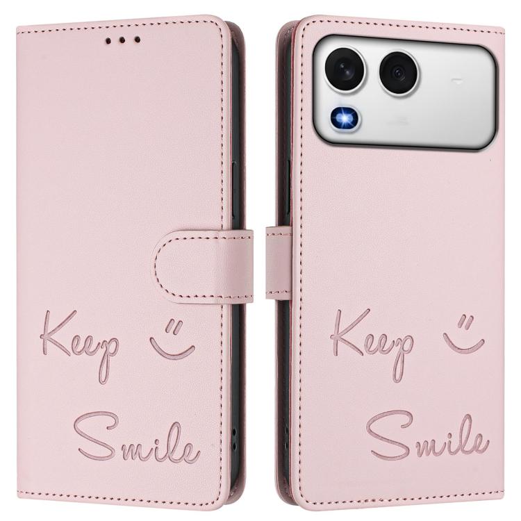 For itel A200 4G / A200+ 4G Smile Embossing RFID Leather Phone Case