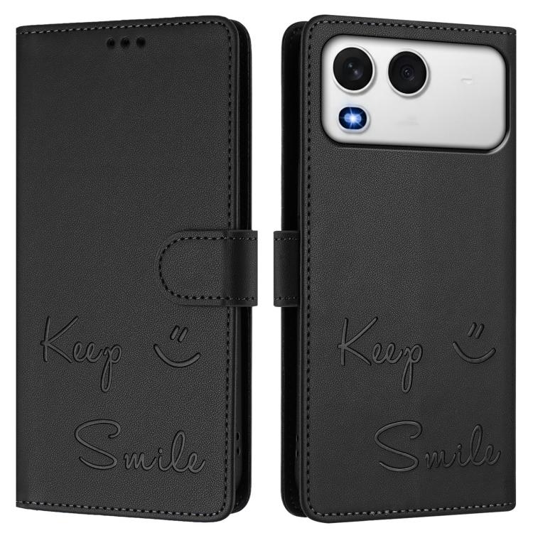 For itel A200 4G / A200+ 4G Smile Embossing RFID Leather Phone Case
