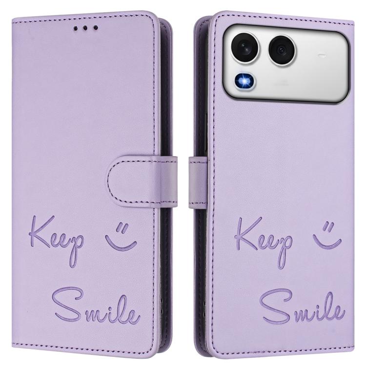 For itel A200 4G / A200+ 4G Smile Embossing RFID Leather Phone Case