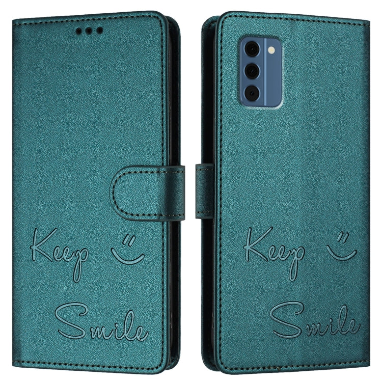 For Nokia C300 Smile Embossing RFID Leather Phone Case