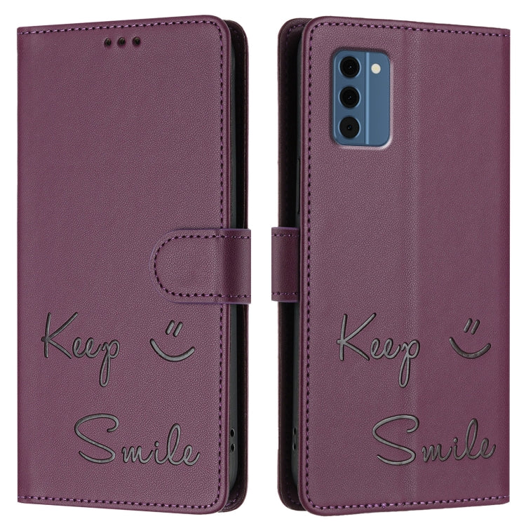 For Nokia C300 Smile Embossing RFID Leather Phone Case