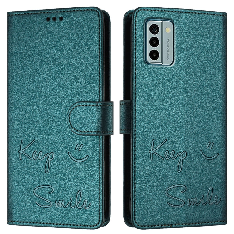For Nokia G22 Smile Embossing RFID Leather Phone Case