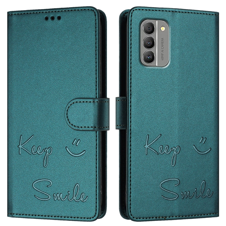 For Nokia G400 Smile Embossing RFID Leather Phone Case