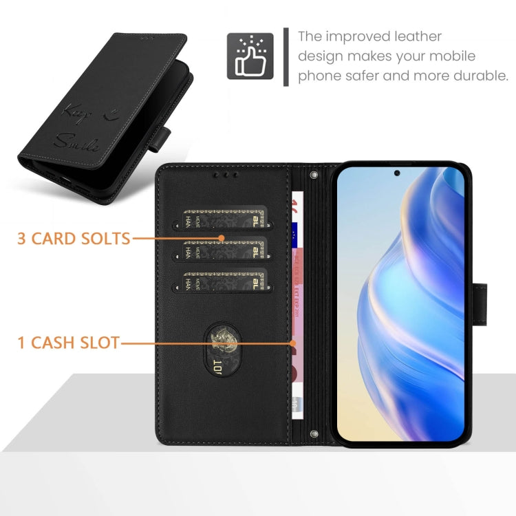 For Nokia G11 / G21  Smile Embossing RFID Leather Phone Case