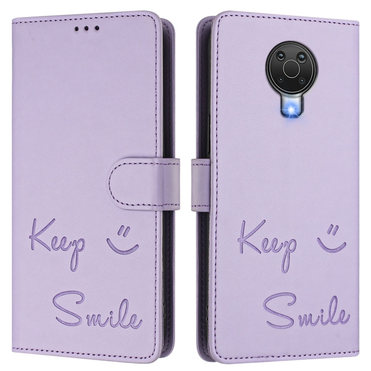 For Nokia 6.3 / G20 / G10 Smile Embossing RFID Leather Phone Case