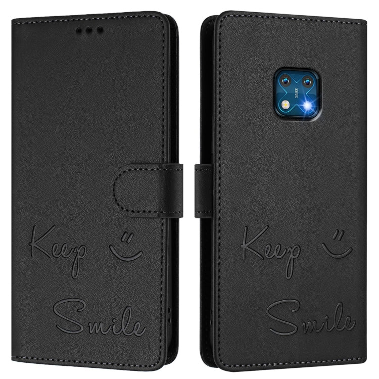 For Nokia XR20 Smile Embossing RFID Leather Phone Case