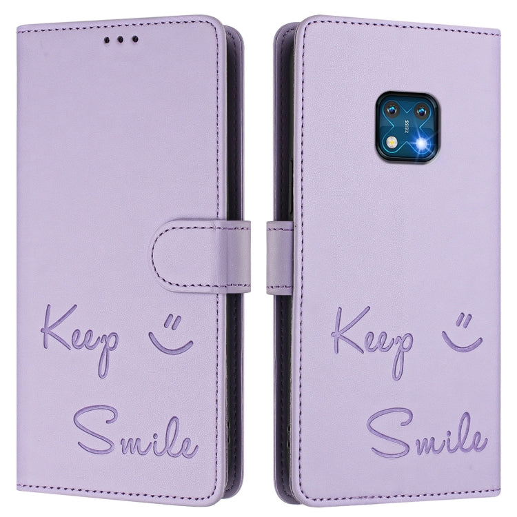 For Nokia XR20 Smile Embossing RFID Leather Phone Case