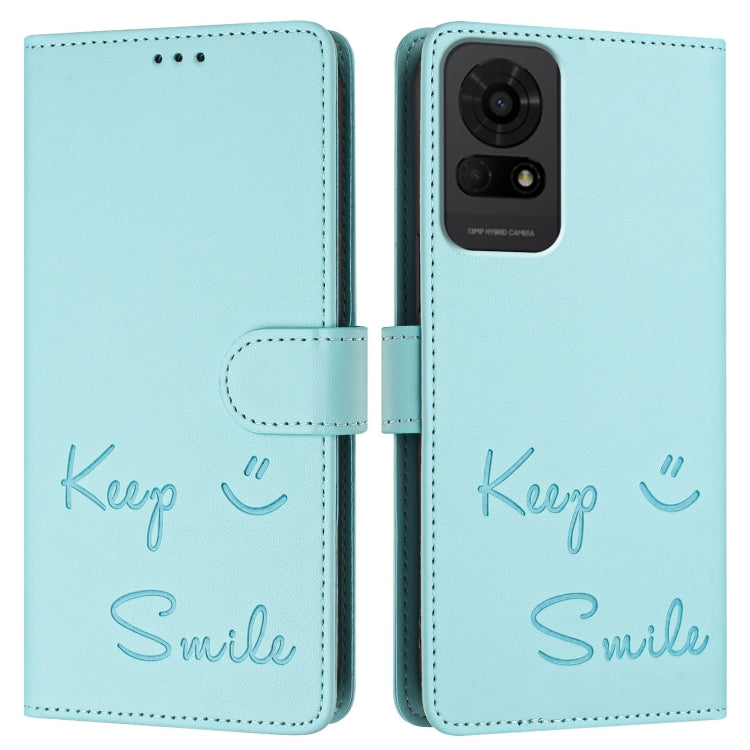 For TCL 50 LE 5G Smile Embossing RFID Leather Phone Case