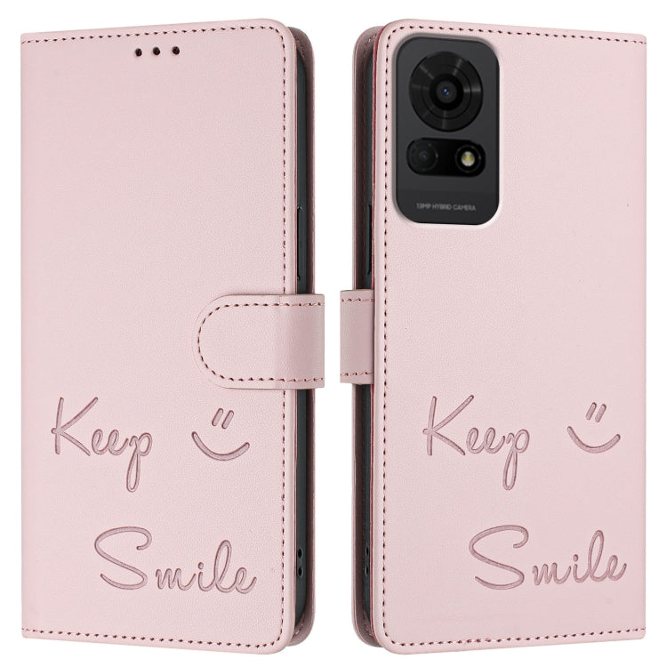 For TCL 50 LE 5G Smile Embossing RFID Leather Phone Case