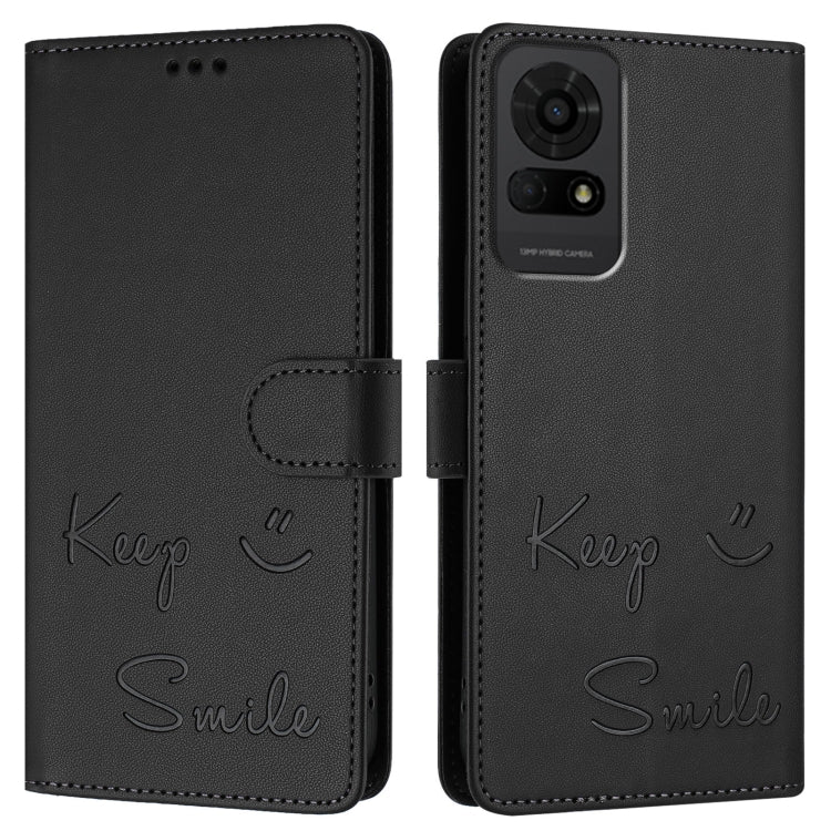 For TCL 50 LE 5G Smile Embossing RFID Leather Phone Case