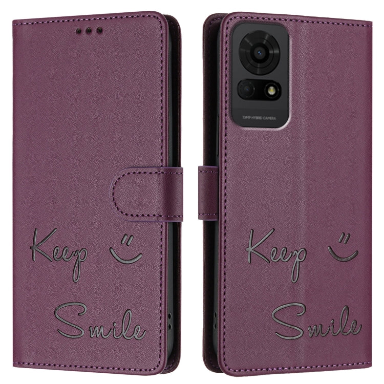 For TCL 50 LE 5G Smile Embossing RFID Leather Phone Case