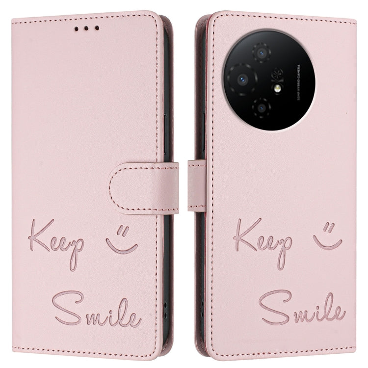 For TCL 50 XL 5G Smile Embossing RFID Leather Phone Case