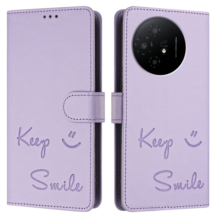 For TCL 50 XL 5G Smile Embossing RFID Leather Phone Case