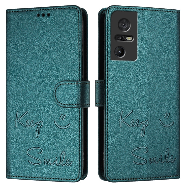 For TCL 40 SE Smile Embossing RFID Leather Phone Case