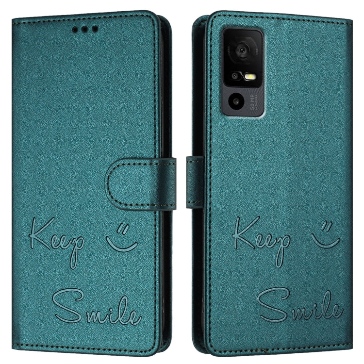 For TCL 40 R 5G Smile Embossing RFID Leather Phone Case