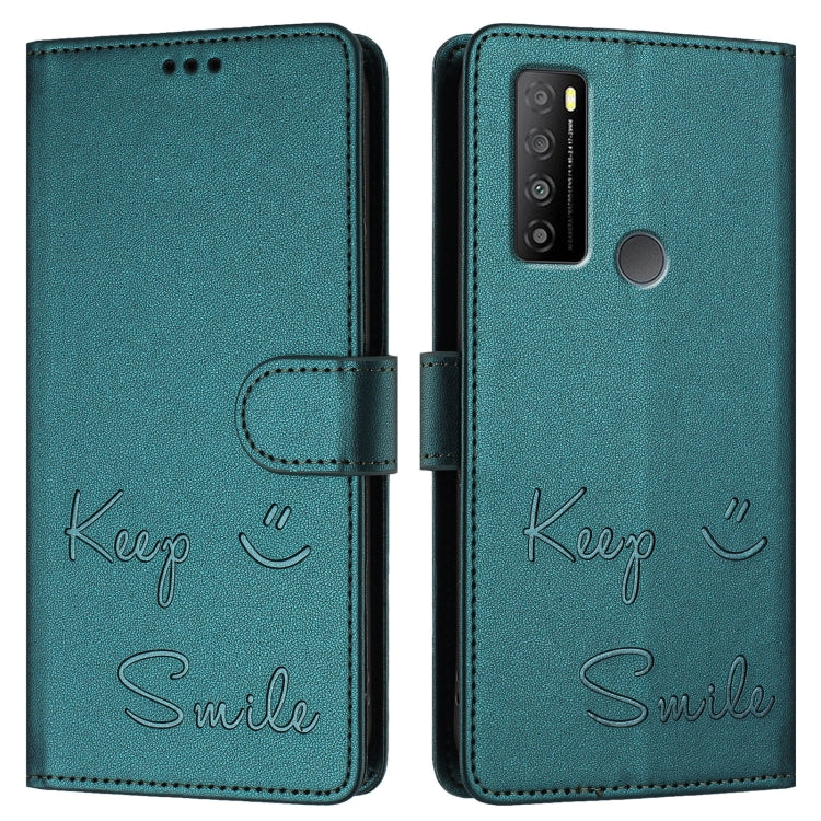For TCL 30 XL T701DL Smile Embossing RFID Leather Phone Case