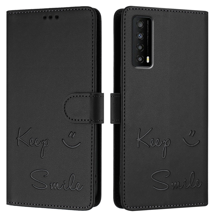 For TCL Stylus 5G Smile Embossing RFID Leather Phone Case