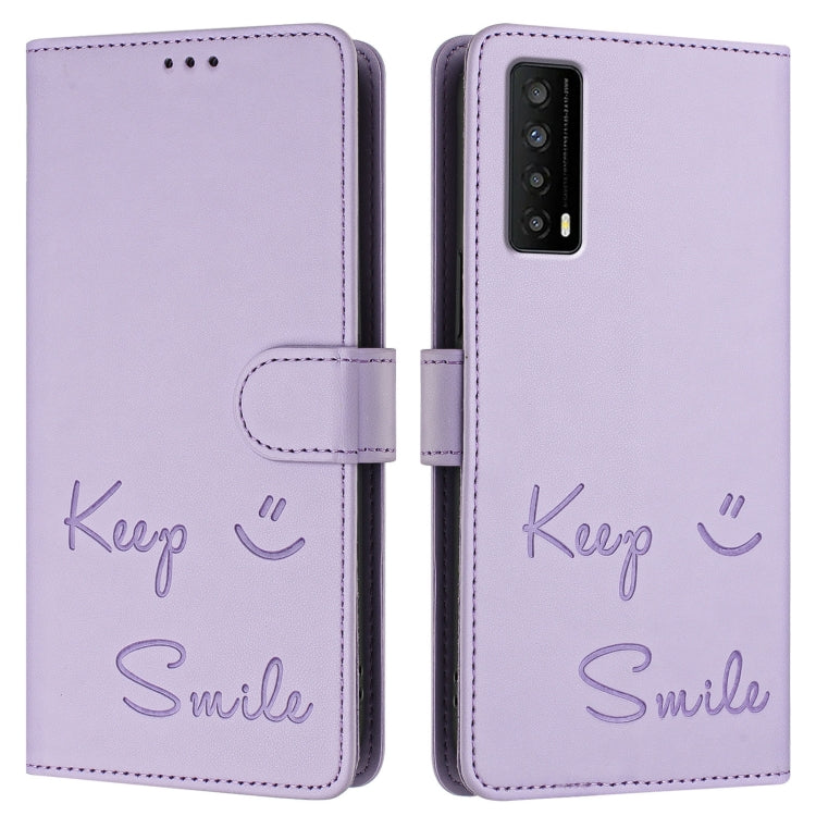 For TCL Stylus 5G Smile Embossing RFID Leather Phone Case