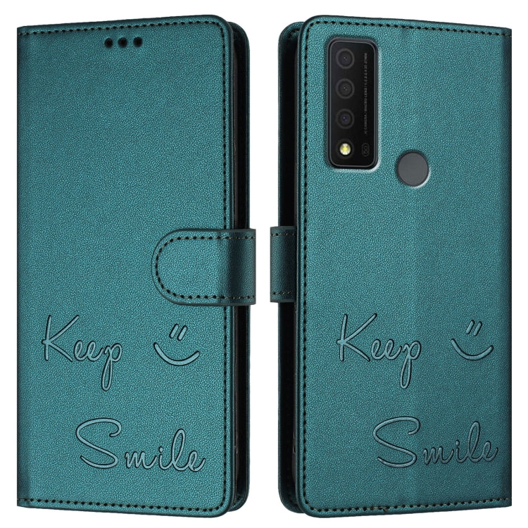 For TCL 30 XE 5G Smile Embossing RFID Leather Phone Case