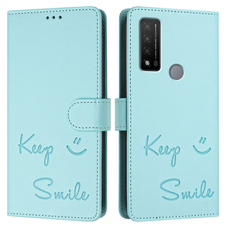 For TCL 20 R 5G Smile Embossing RFID Leather Phone Case
