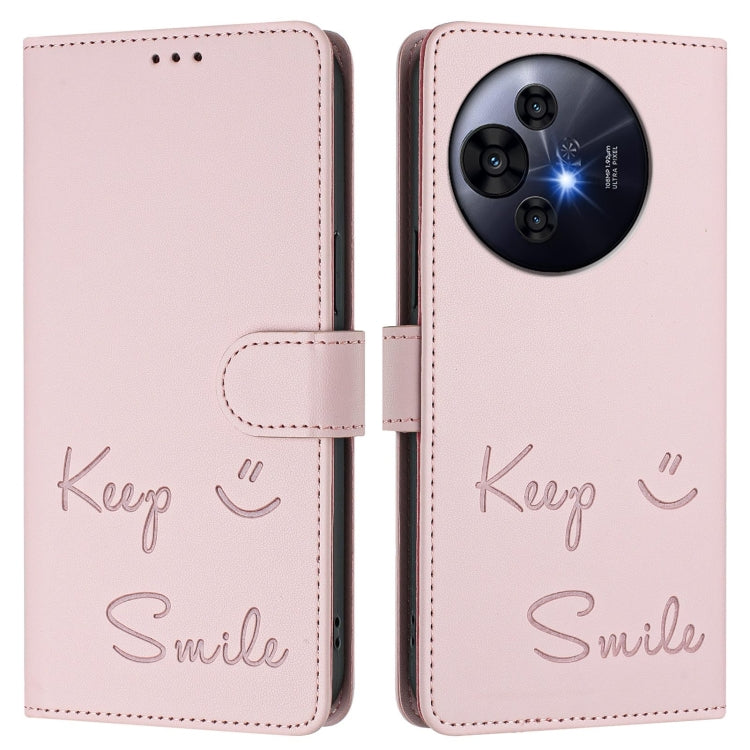 For TCL 50 Pro NxtPaper Smile Embossing RFID Leather Phone Case