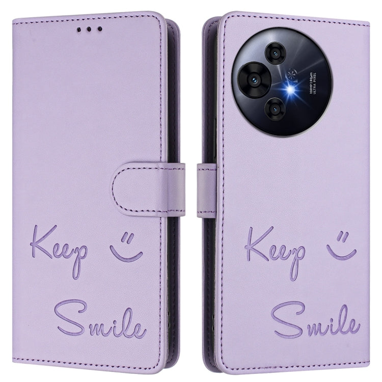 For TCL 50 Pro NxtPaper Smile Embossing RFID Leather Phone Case