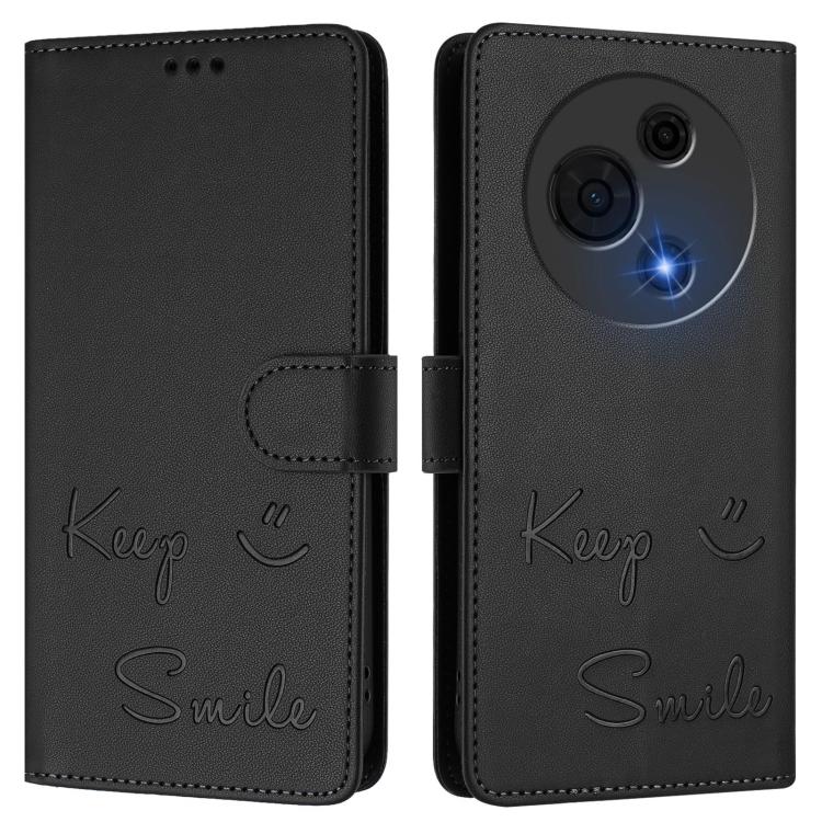 For TCL 60 NxtPaper Smile Embossing RFID Leather Phone Case