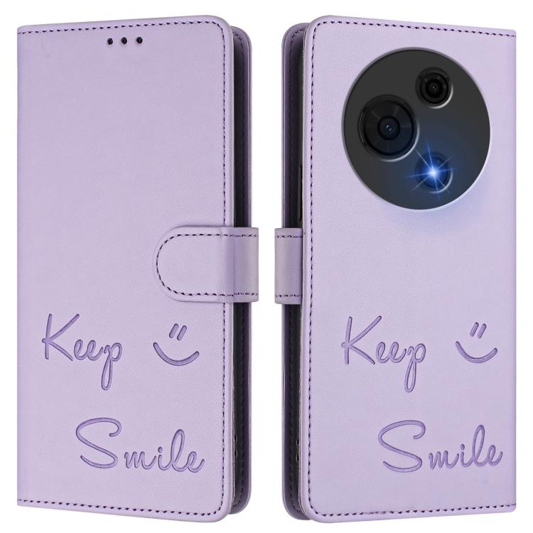 For TCL 60 NxtPaper Smile Embossing RFID Leather Phone Case