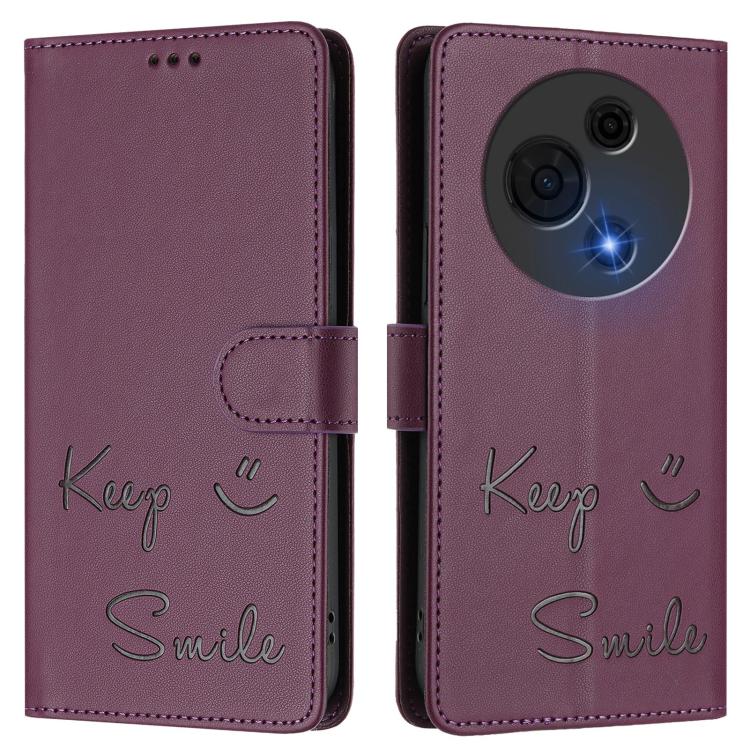For TCL 60 NxtPaper Smile Embossing RFID Leather Phone Case