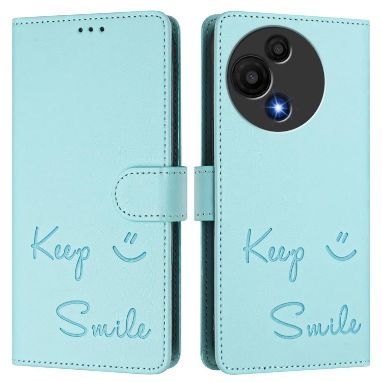 For TCL 605 / 60 SE Smile Embossing RFID Leather Phone Case