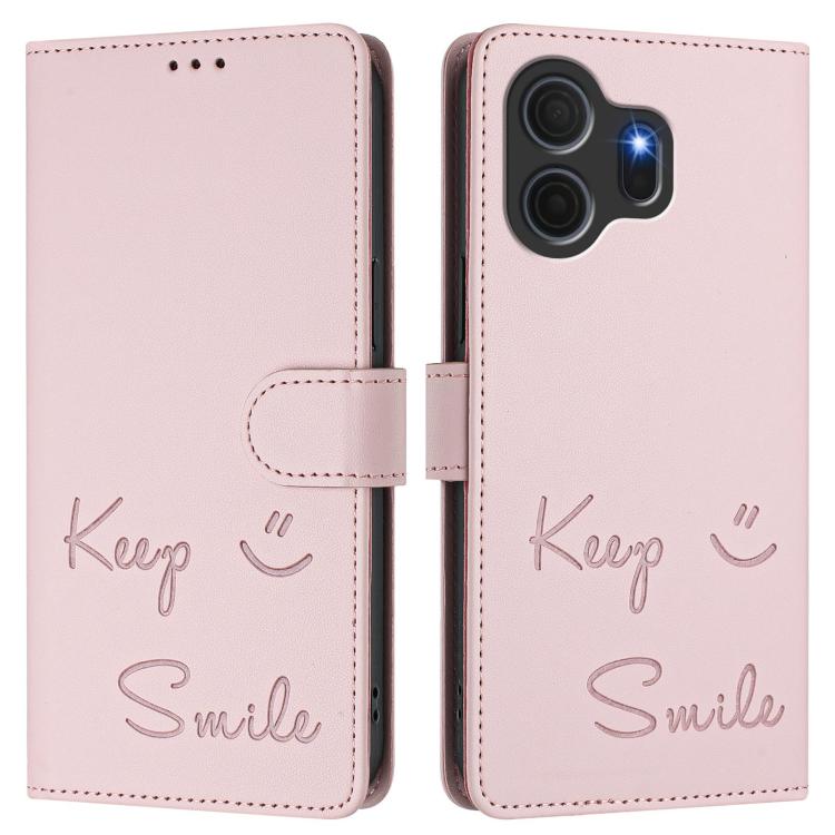 For TCL Nxtpaper 70 Pro 5G Smile Embossing RFID Leather Phone Case