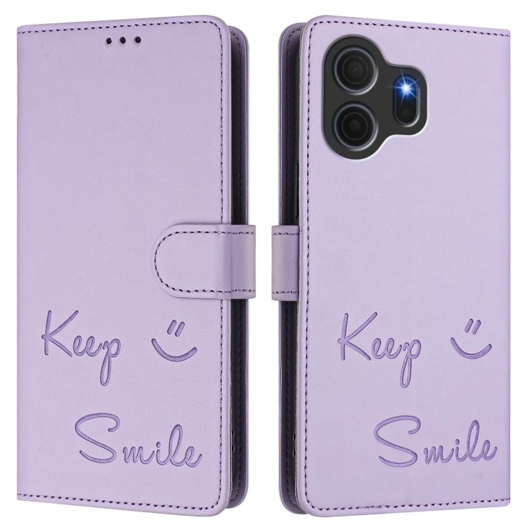 For TCL Nxtpaper 70 Pro 5G Smile Embossing RFID Leather Phone Case