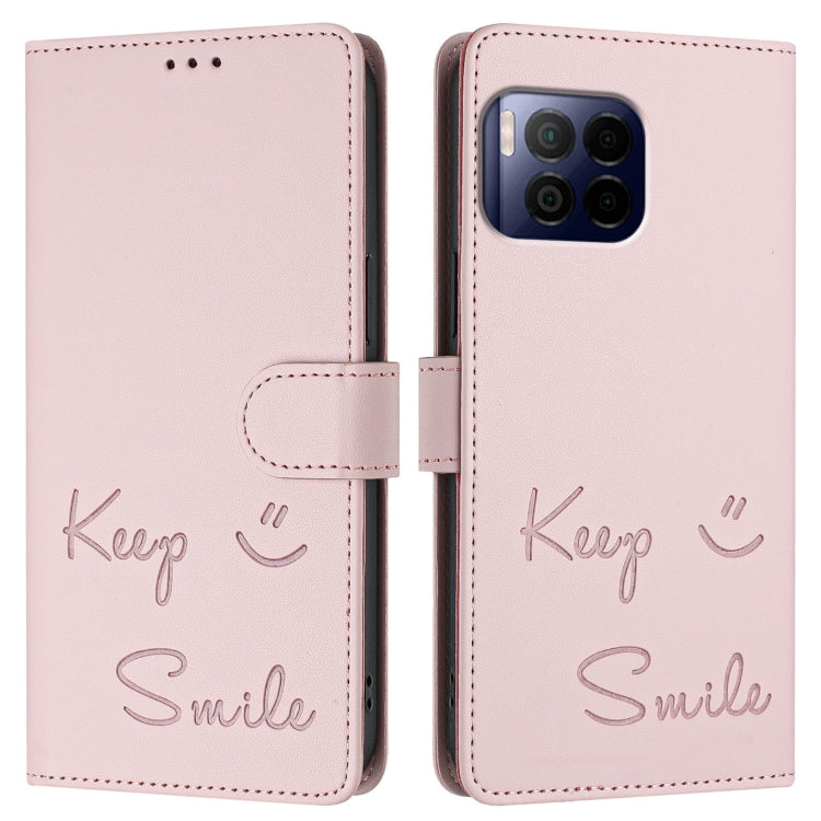 For T-Mobile REVVL 7 Pro 5G Smile Embossing RFID Leather Phone Case