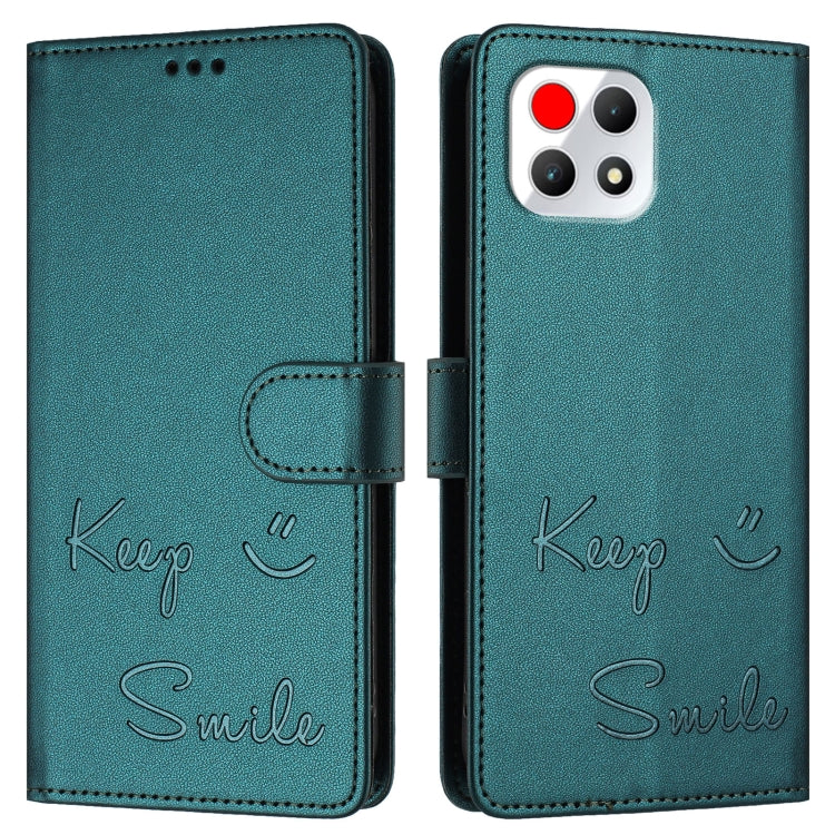 For T-Mobile REVVL 7 5G Smile Embossing RFID Leather Phone Case