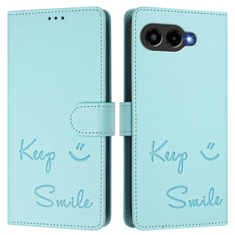 For T-Mobile Revvl 8 5G Smile Embossing RFID Leather Phone Case