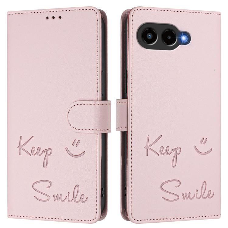 For T-Mobile Revvl 8 5G Smile Embossing RFID Leather Phone Case