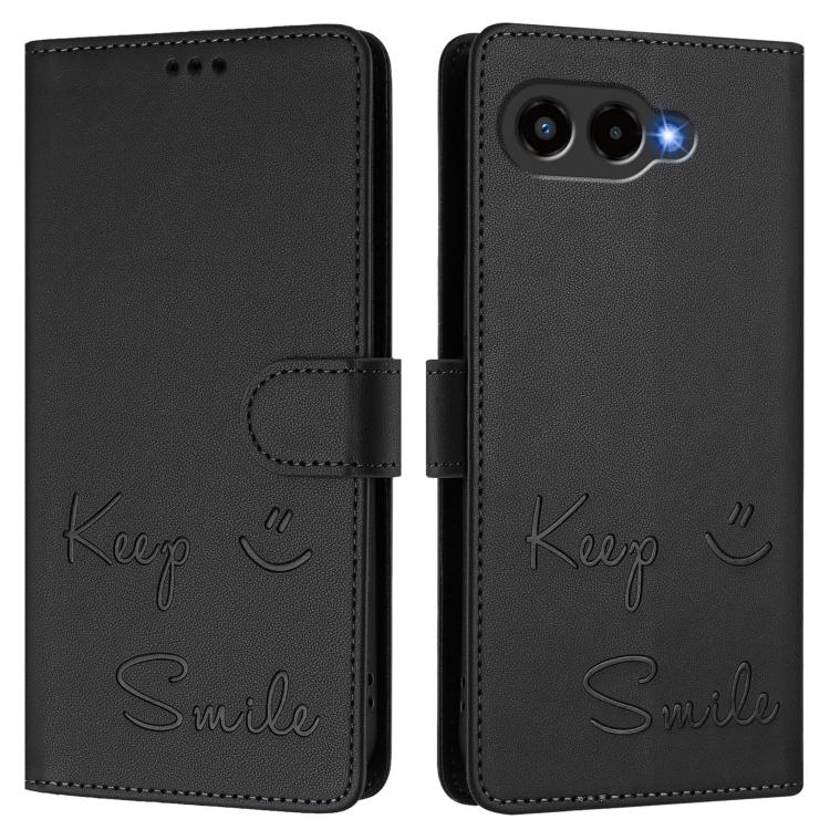 For T-Mobile Revvl 8 5G Smile Embossing RFID Leather Phone Case