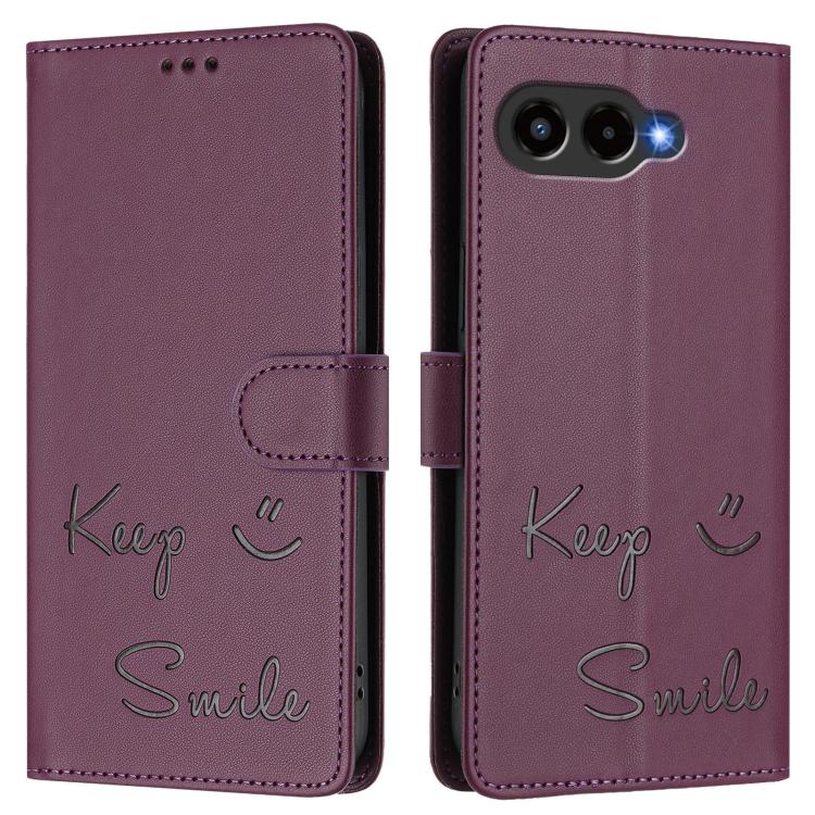 For T-Mobile Revvl 8 5G Smile Embossing RFID Leather Phone Case