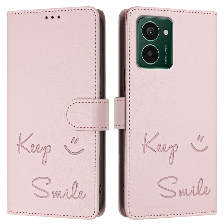 For HMD Pulse Pro  Smile Embossing RFID Leather Phone Case