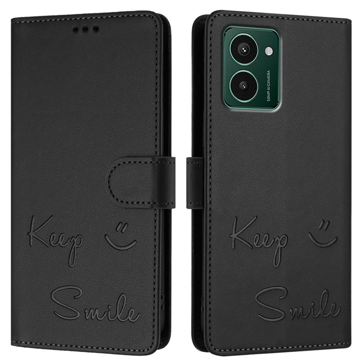 For HMD Pulse Pro  Smile Embossing RFID Leather Phone Case