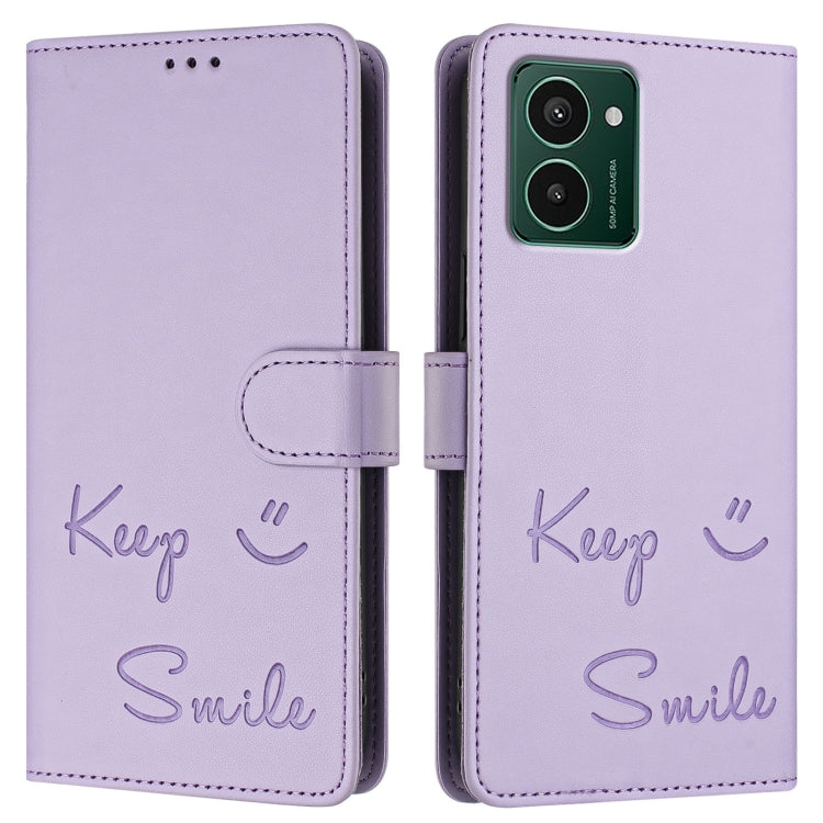 For HMD Pulse Pro  Smile Embossing RFID Leather Phone Case